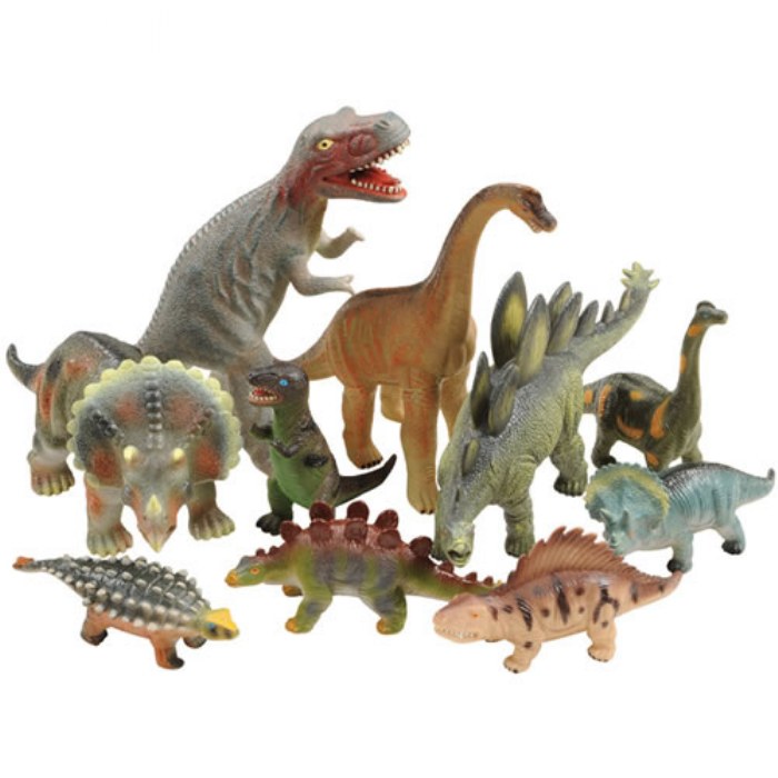 Alternate Image #1 of Soft Textured Dinosaurs Set - 12 Pieces
