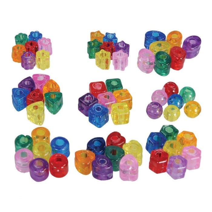 Alternate Image #1 of 1000 Assorted Little Shapes Transparent Beads