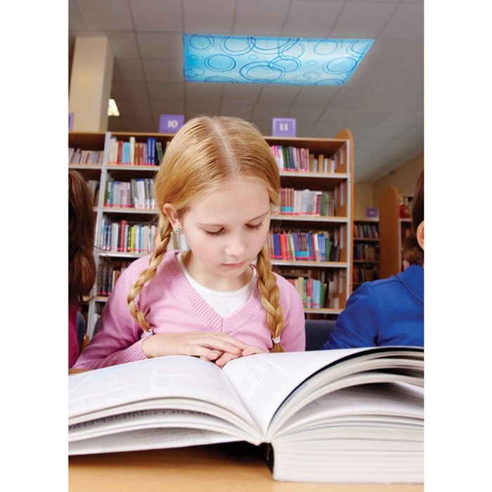 Alternate Image #1 of Patterned Fluorescent Light Filters  - Blue