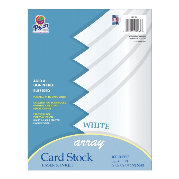 Primary Image of White Card Stock - 100 Sheets
