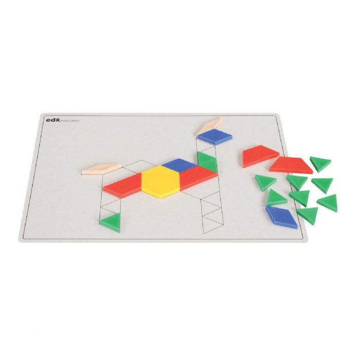 Alternate Image #1 of Pattern Blocks Puzzle Picture Cards - 20 Cards