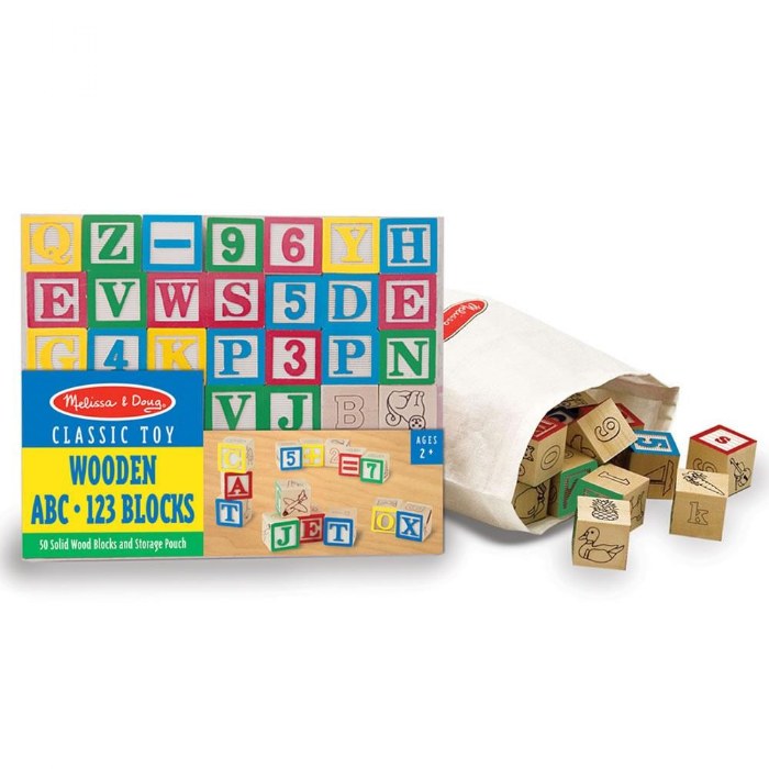 Alternate Image #1 of Wooden ABC and 123 Blocks - 50 Pieces