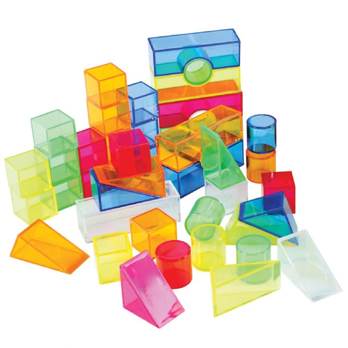Alternate Image #1 of Transparent Light and Color Blocks - 108 Pieces