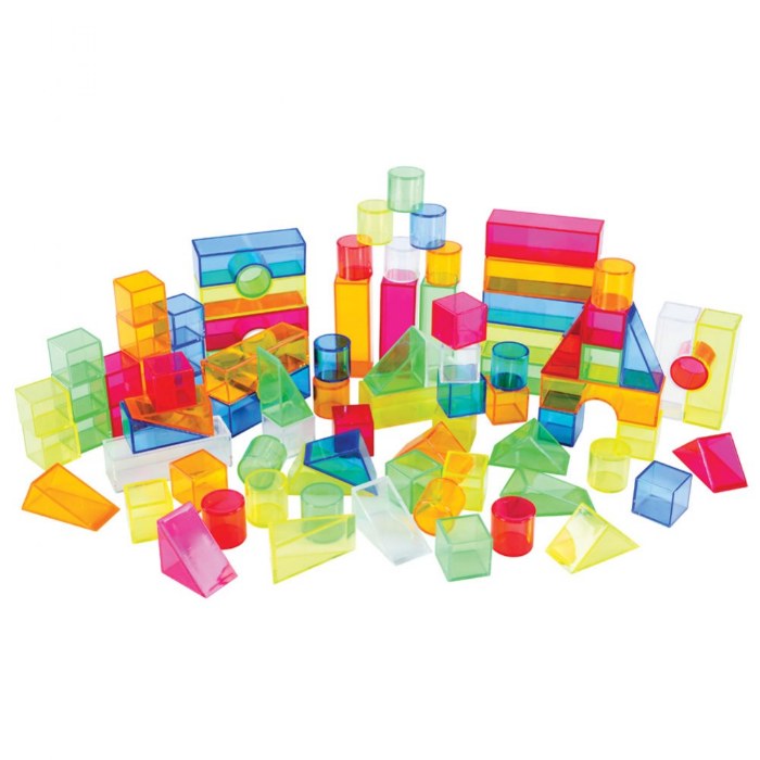 Primary Image of Transparent Light and Color Blocks - 108 Pieces