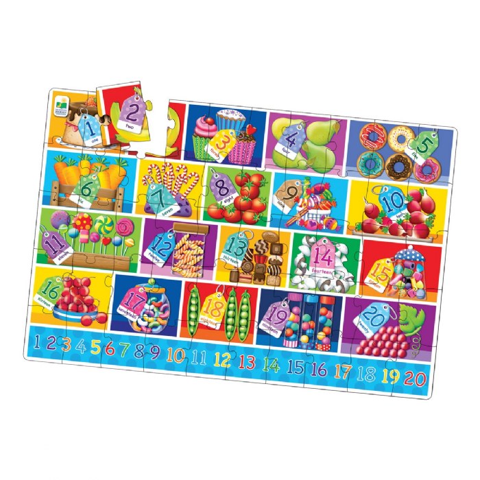 Primary Image of Numbers 1-20 Jumbo Floor Puzzle - 50 Pieces