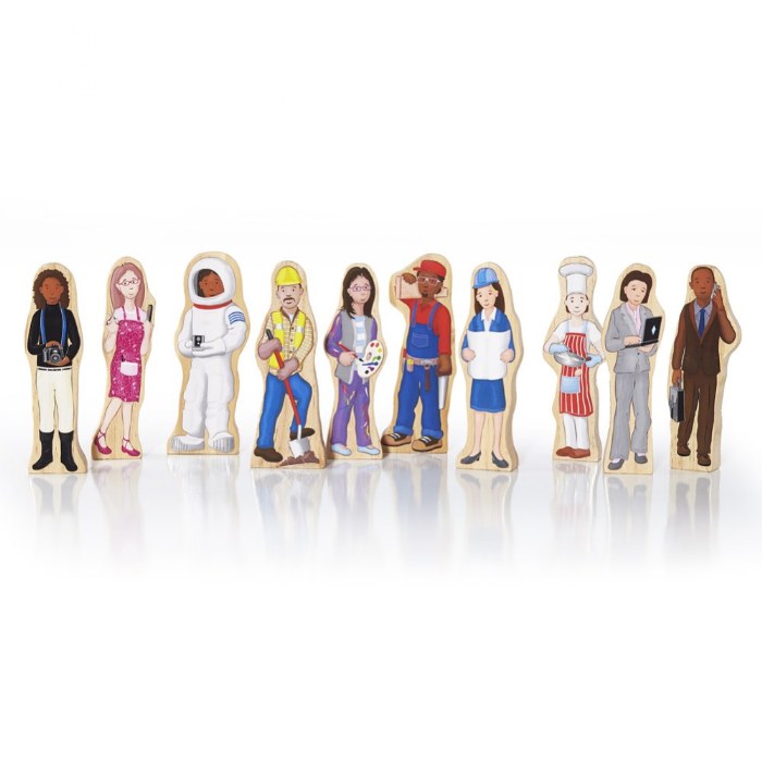 Alternate Image #1 of Wooden Wedgie Career People - 30 Pieces