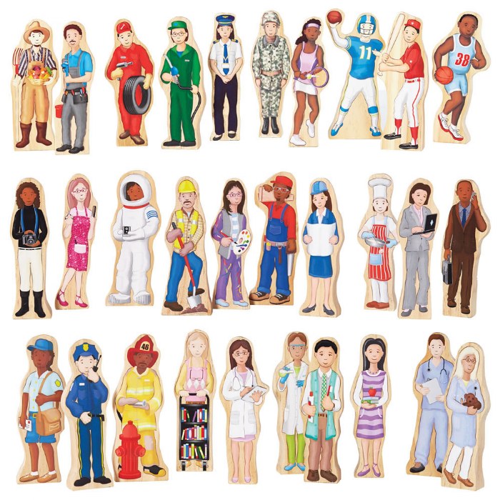 Primary Image of Wooden Wedgie Career People - 30 Pieces