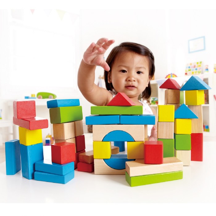 Alternate Image #1 of Natural & Color Maple Blocks - 50 Pieces