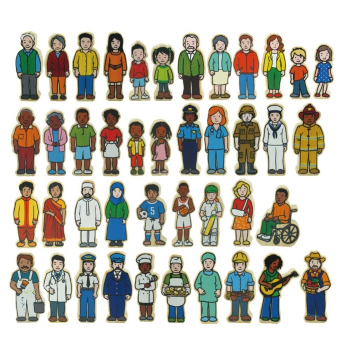 Primary Image of Wooden Community People - 42 Pieces
