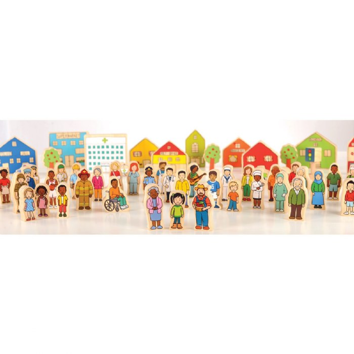 Alternate Image #1 of Wooden Community People - 42 Pieces