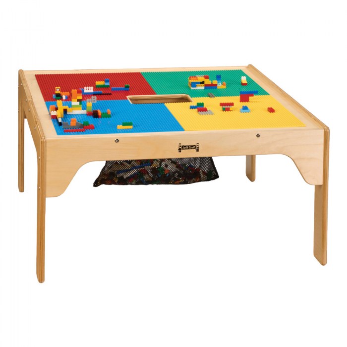 Alternate Image #1 of Wooden FunTable&reg; Standard Size with Brick Plate Top