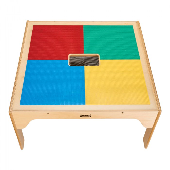 Alternate Image #1 of Wooden FunTable&reg; Standard Size with Brick Plate Top