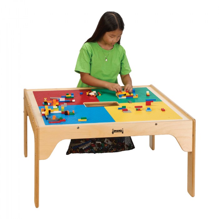 Alternate Image #1 of Wooden FunTable&reg; Standard Size with Brick Plate Top