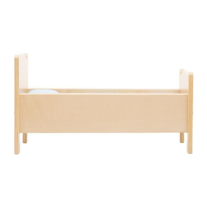 Alternate Image #1 of Wooden Doll Bed with Bedding