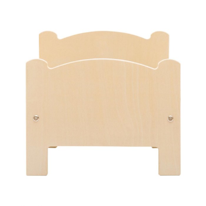 Alternate Image #1 of Wooden Doll Bed with Bedding