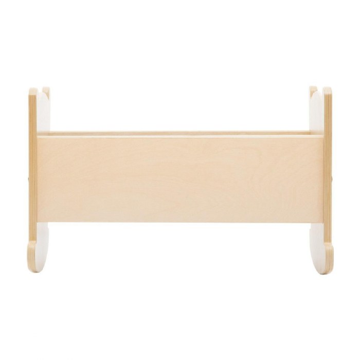 Alternate Image #1 of Wooden Doll Cradle with Pillow and Blanket