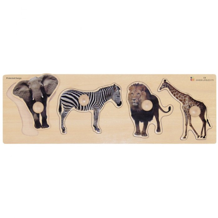 Alternate Image #1 of Large Knob Animal Puzzles - Pets, Farm Animals and Wild Animals