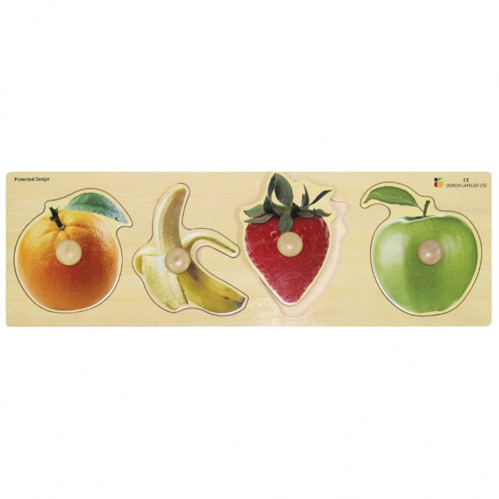 Alternate Image #1 of Large Knob Fruits and Vegetables Puzzle Set - Set of 2