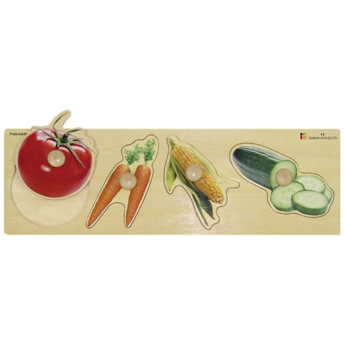 Alternate Image #1 of Large Knob Fruits and Vegetables Puzzle Set - Set of 2