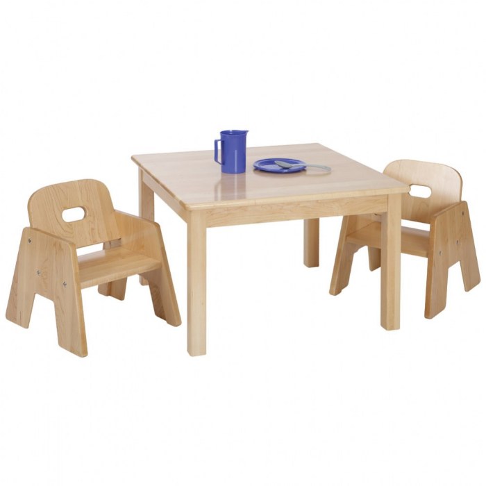 Primary Image of Premium Solid Maple Toddler Table & Chair Set