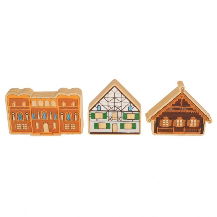 Alternate Image #1 of Homes Around the World Wooden Blocks - 15 Pieces