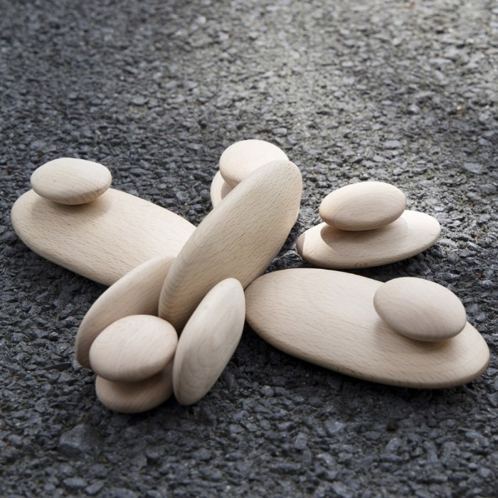 Alternate Image #1 of Wood Stackers: River Stones - 20 Pieces