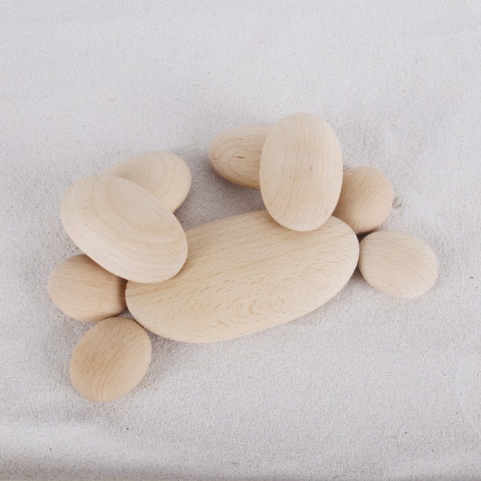 Alternate Image #1 of Wood Stackers: River Stones - 20 Pieces