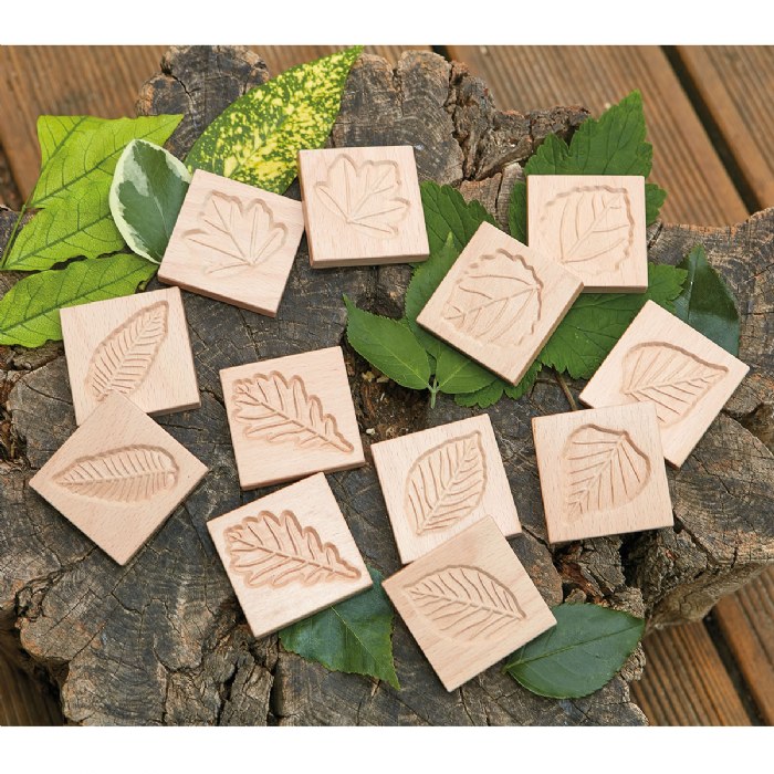 Alternate Image #1 of Sensory Leaf Tiles - Set of 12
