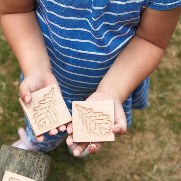 Alternate Image #1 of Sensory Leaf Tiles - Set of 12