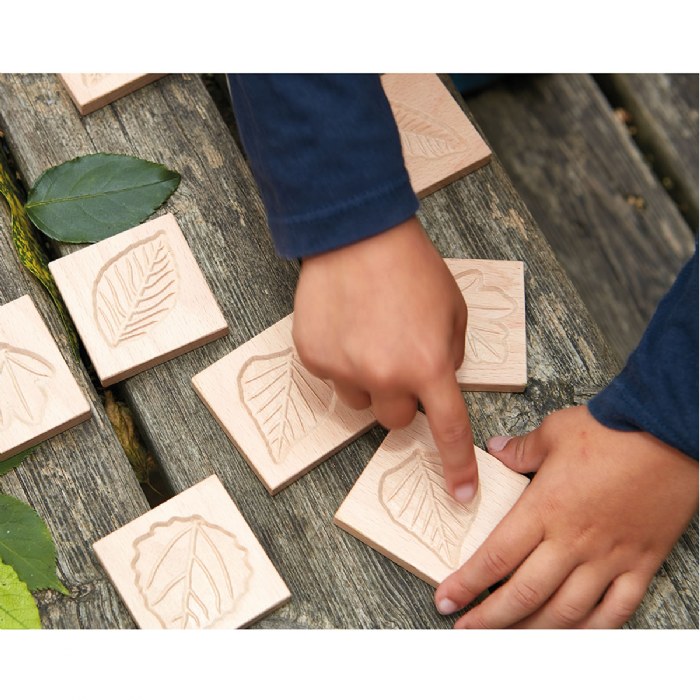 Alternate Image #1 of Sensory Leaf Tiles - Set of 12