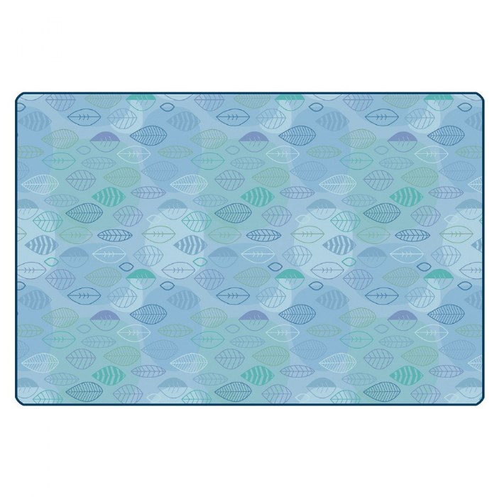 Primary Image of Peaceful Spaces Leaf Rug - Light Blue - 2' x 3' Rectangle