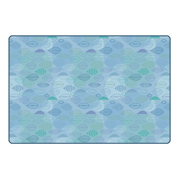 Primary Image of Peaceful Spaces Leaf Rug - Light Blue - 6' x 9' Rectangle