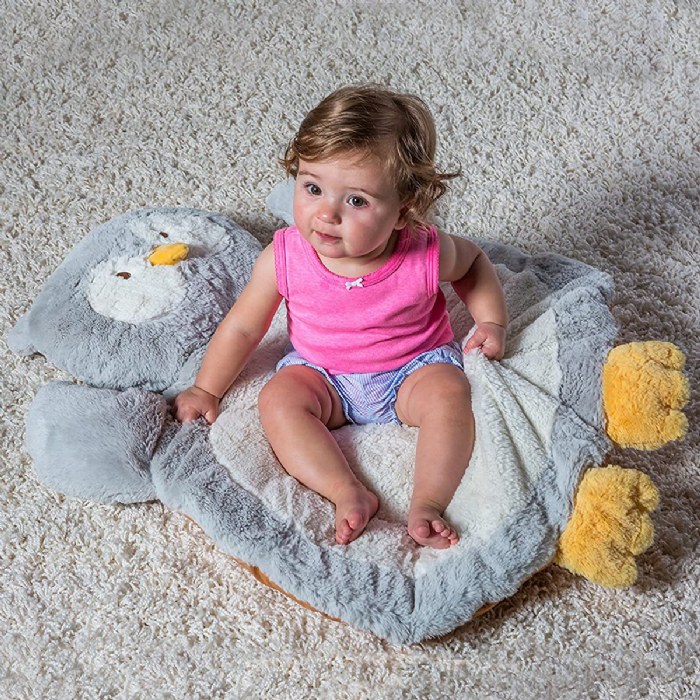 Alternate Image #1 of Plush 31" Owl Shaped Baby Mat