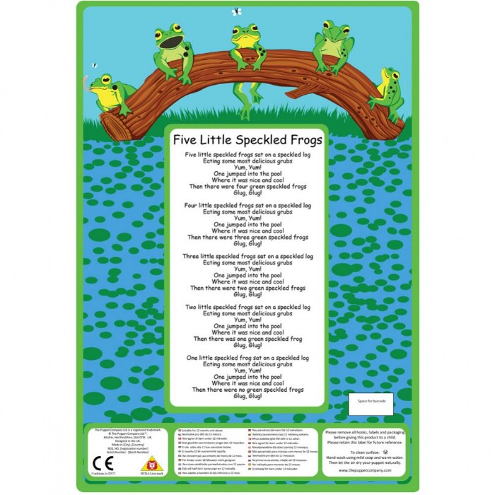 Alternate Image #1 of Five Speckled Frogs Song Mitt