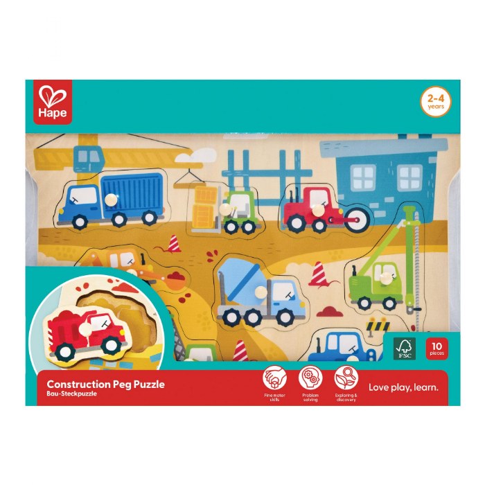 Alternate Image #1 of Construction Peg Puzzle - 9-Pieces