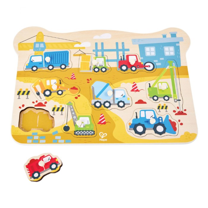 Primary Image of Construction Peg Puzzle - 9-Pieces