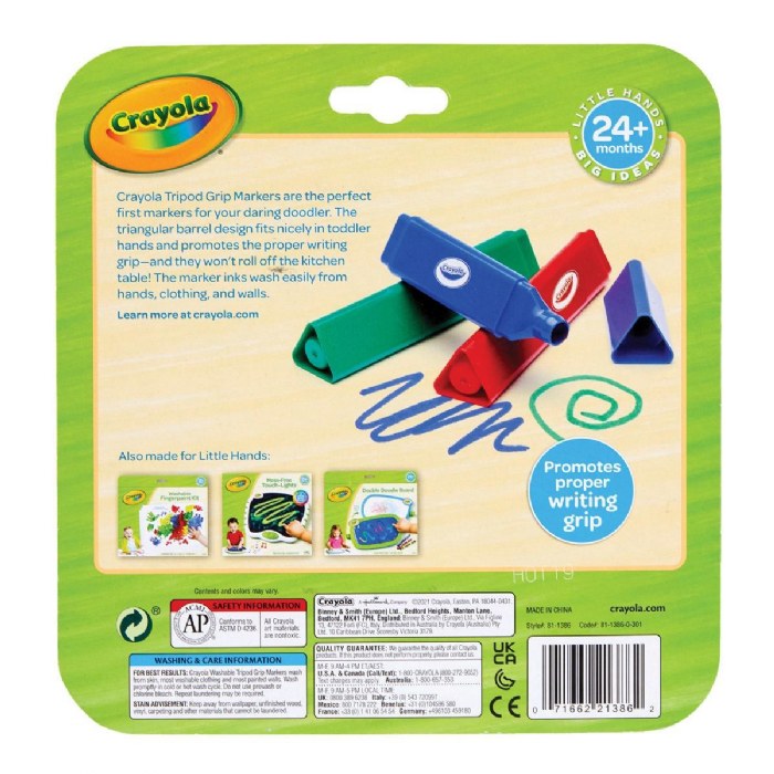 Alternate Image #1 of My First Crayola&trade; Tripod Grip Markers - Single Box, 8 Colors