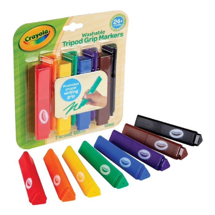 Primary Image of My First Crayola&trade; Tripod Grip Markers - Single Box, 8 Colors