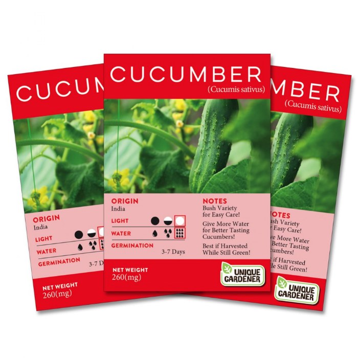 Primary Image of Slicing Cucumber Seeds 3-Pack