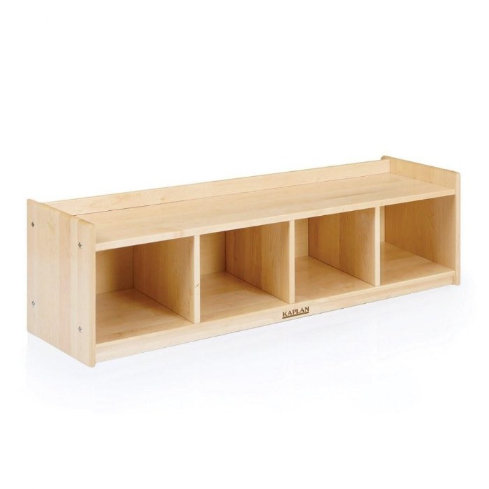 Primary Image of Premium Solid Maple 4-Section Bench Cubby