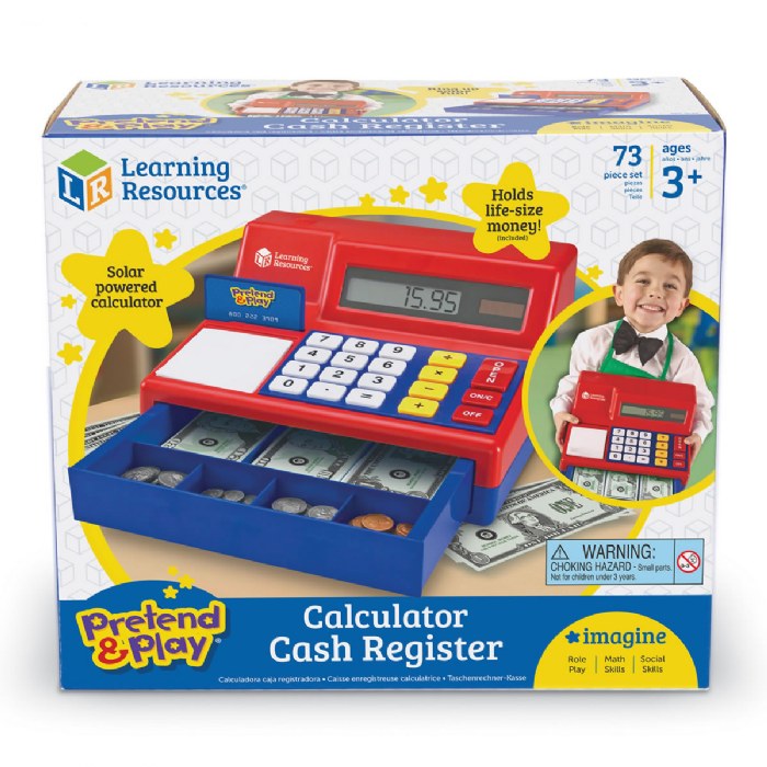Alternate Image #1 of Large Calculator Pretend and Play Cash Register