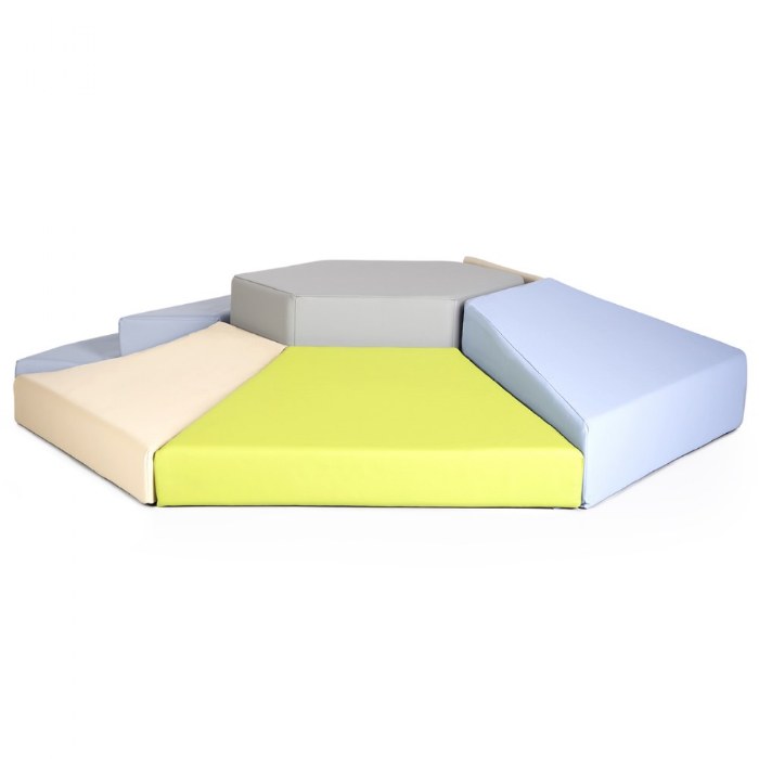 Alternate Image #1 of Soft Toddler Hexagon Climber in Natural Colors