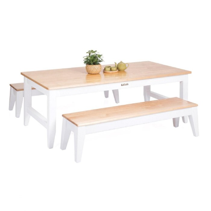 Alternate Image #1 of Sense of Place Farmhouse Table and Two Benches