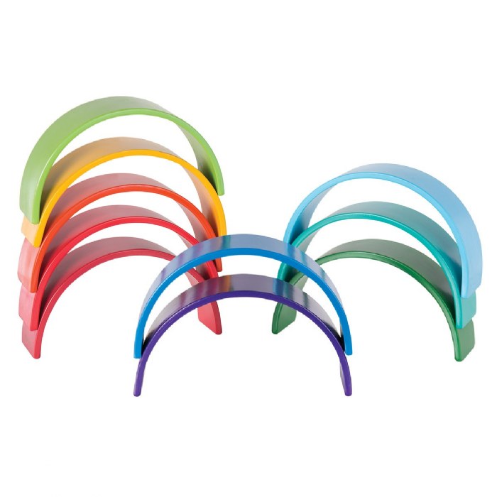 Alternate Image #1 of Wooden Rainbow Arches and Tunnels - 12 Pieces