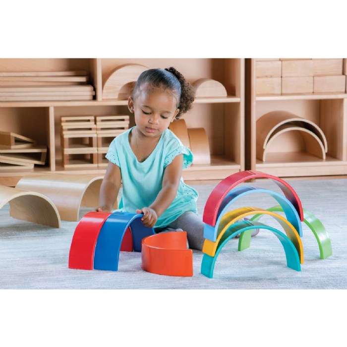 Alternate Image #1 of Wooden Rainbow Arches and Tunnels - 12 Pieces