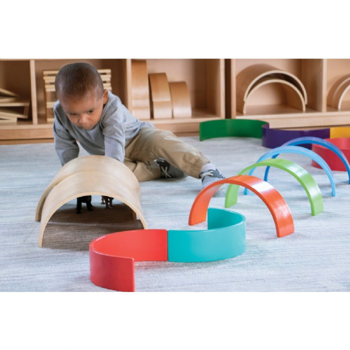 Alternate Image #1 of Wooden Rainbow Arches and Tunnels - 12 Pieces