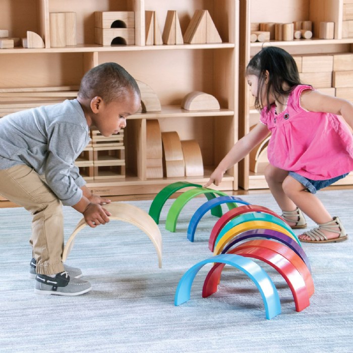 Alternate Image #1 of Wooden Rainbow Arches and Tunnels - 12 Pieces