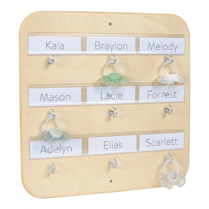 Alternate Image #1 of Wooden 9 Hook Pacifier Holder