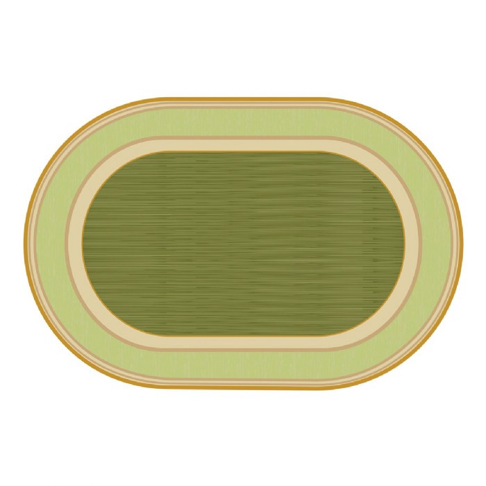 Primary Image of Sense of Place Lowland Stripe Carpet - Green - Oval