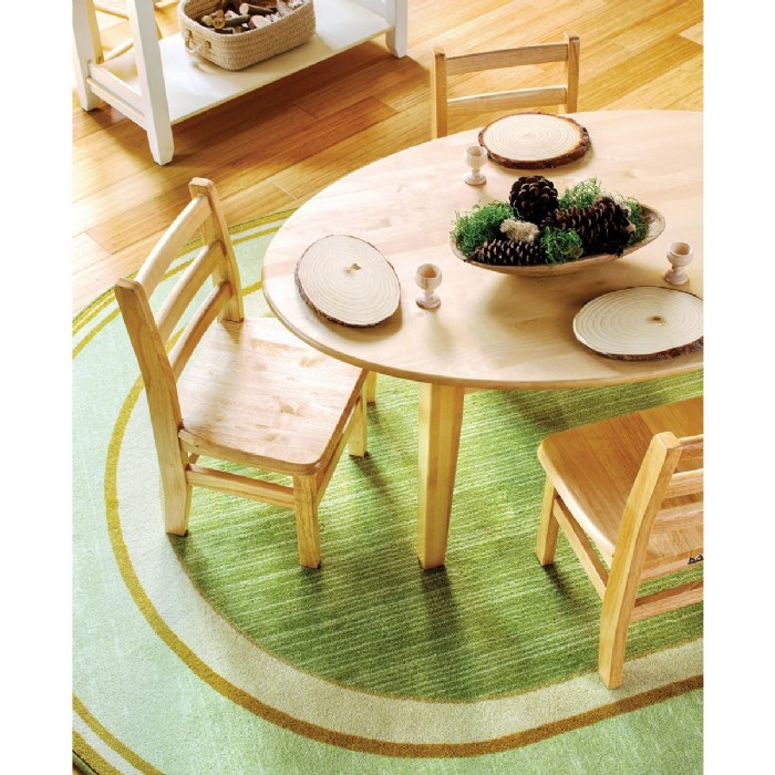 Alternate Image #1 of Sense of Place Lowland Stripe Carpet - Green - Oval